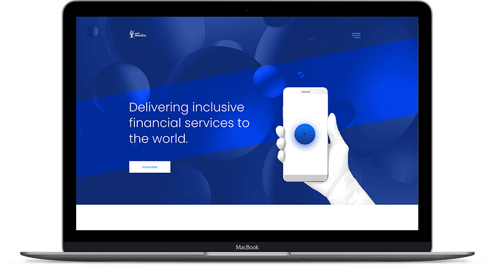 macbook with a financial website screenshot