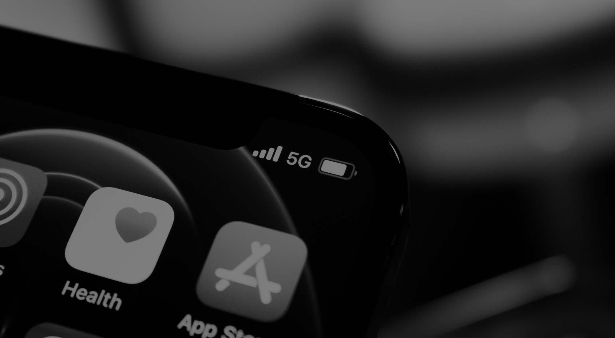 the right corner of a mobile showing the app store icon
