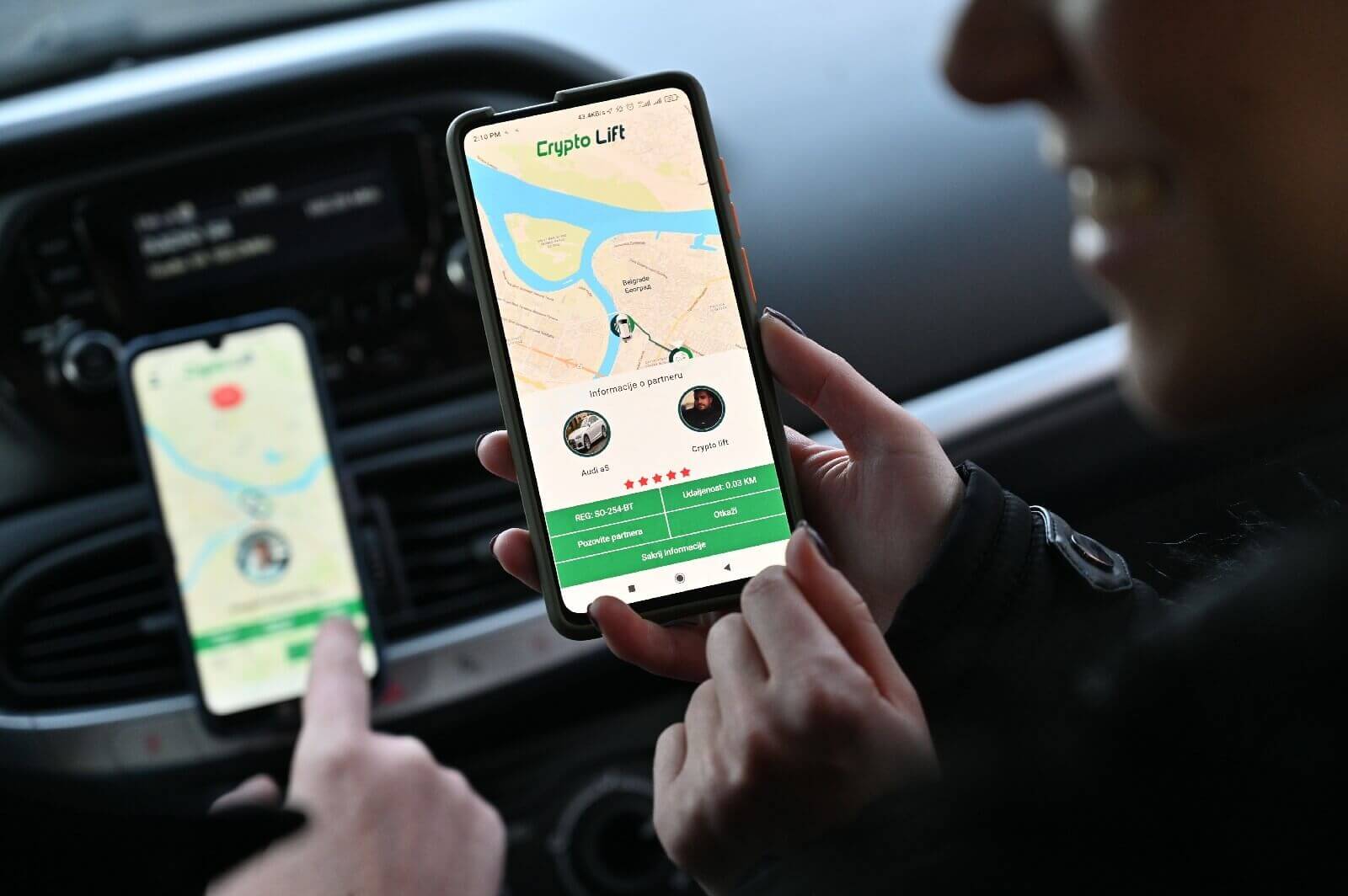 crpyto lift public transport app photo