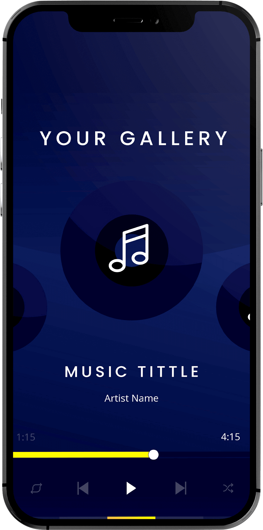 Music app UI