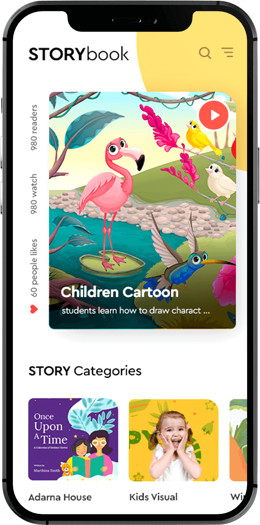Story book app UI