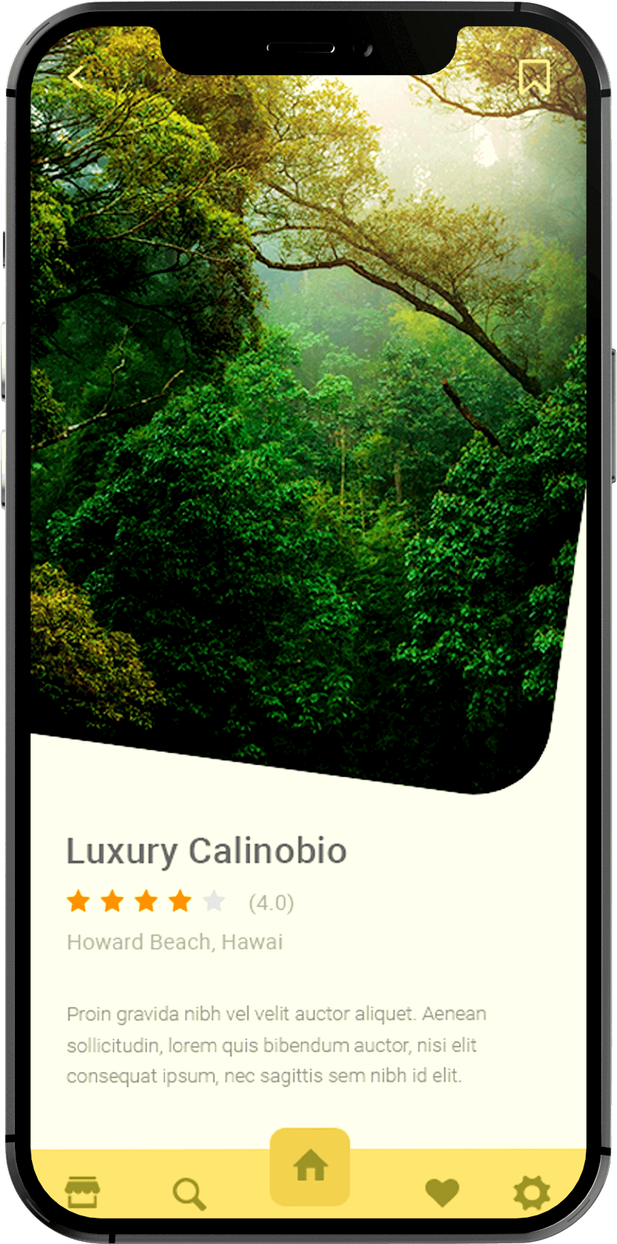 Travel app UI