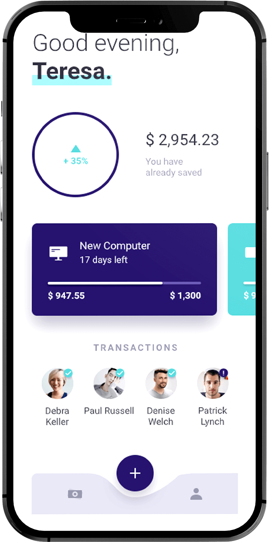 Fintech app UI