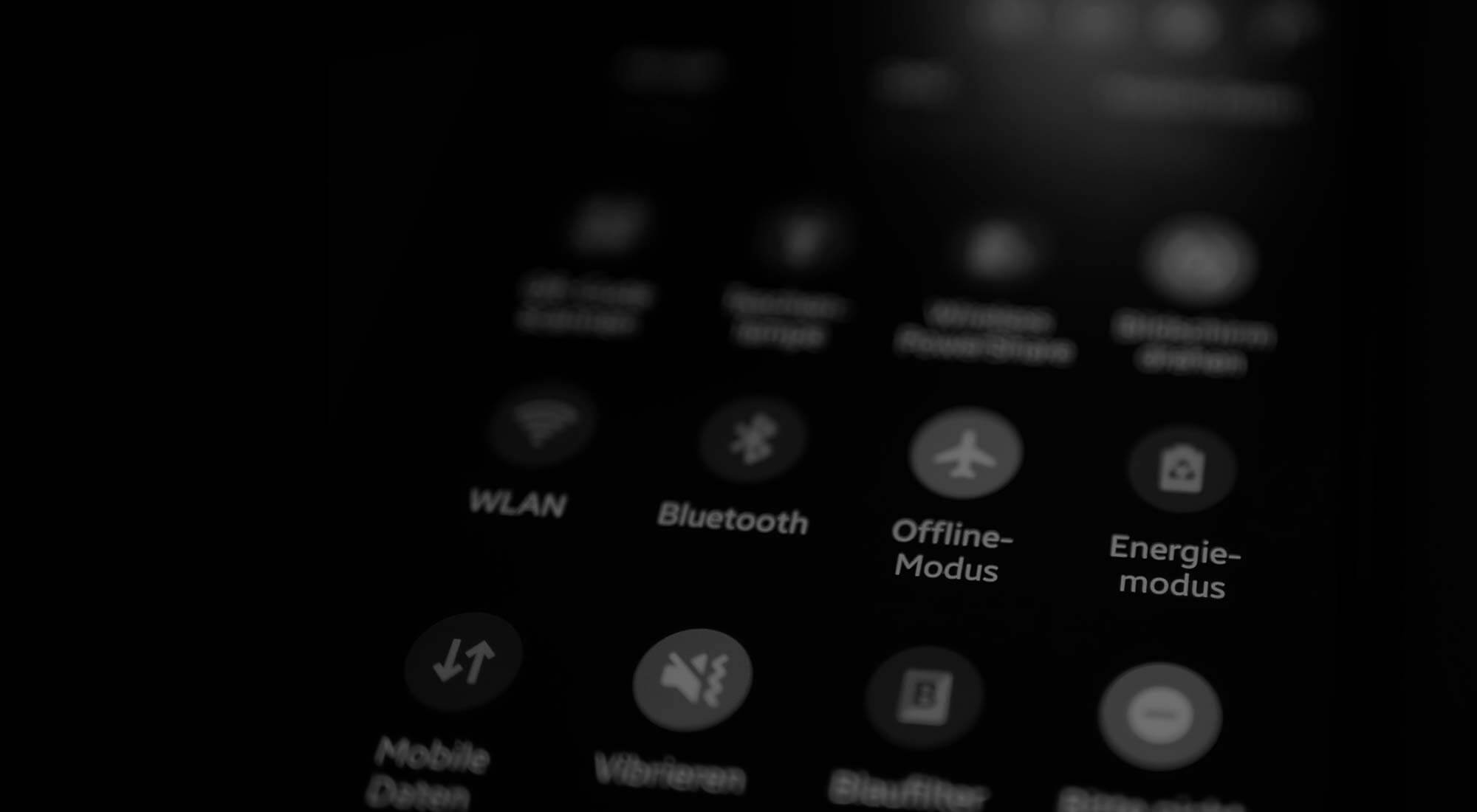 a zoomed in mobile showing offline modus