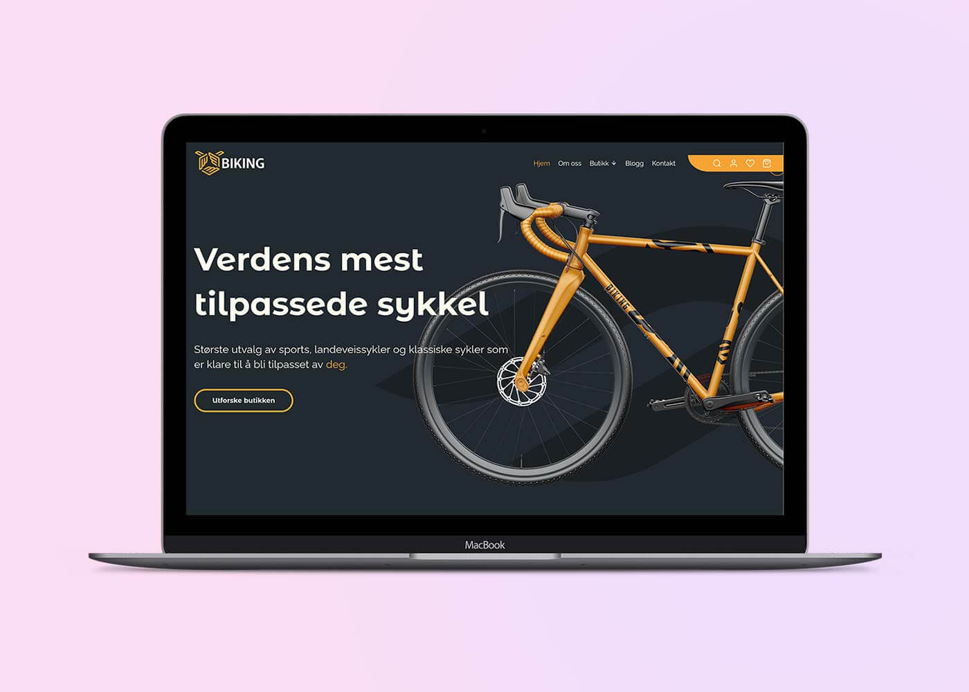 biking norway website mockup