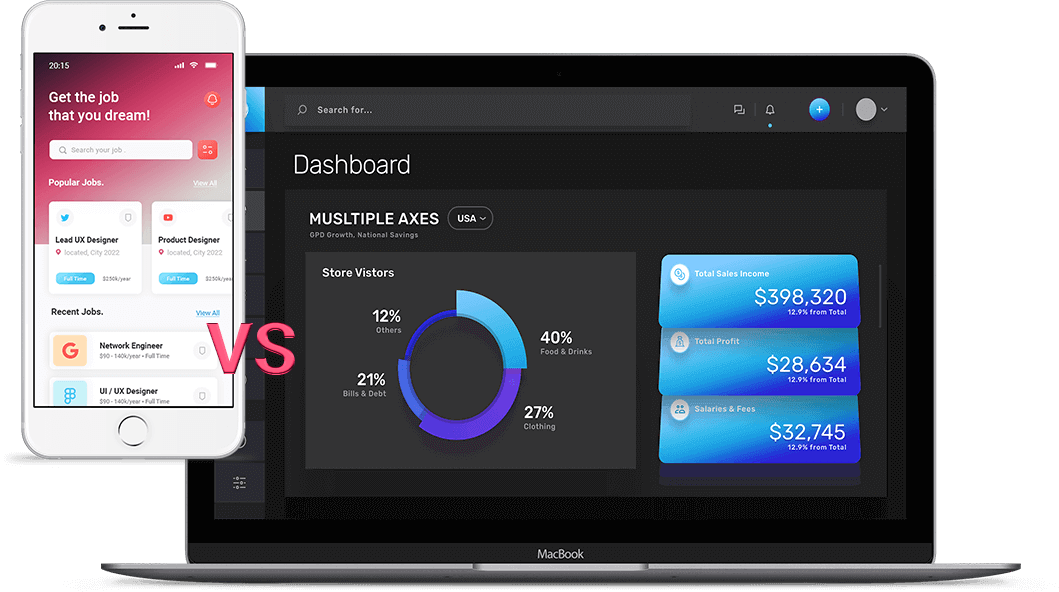 mobile and dashboard design