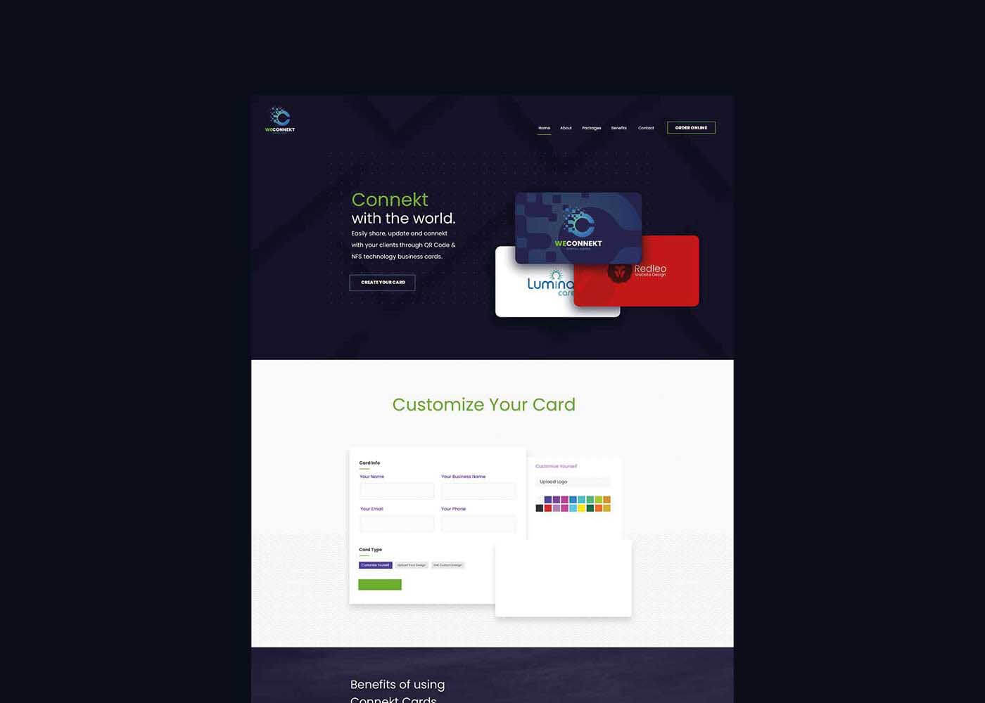 weconnekt website concept mockup