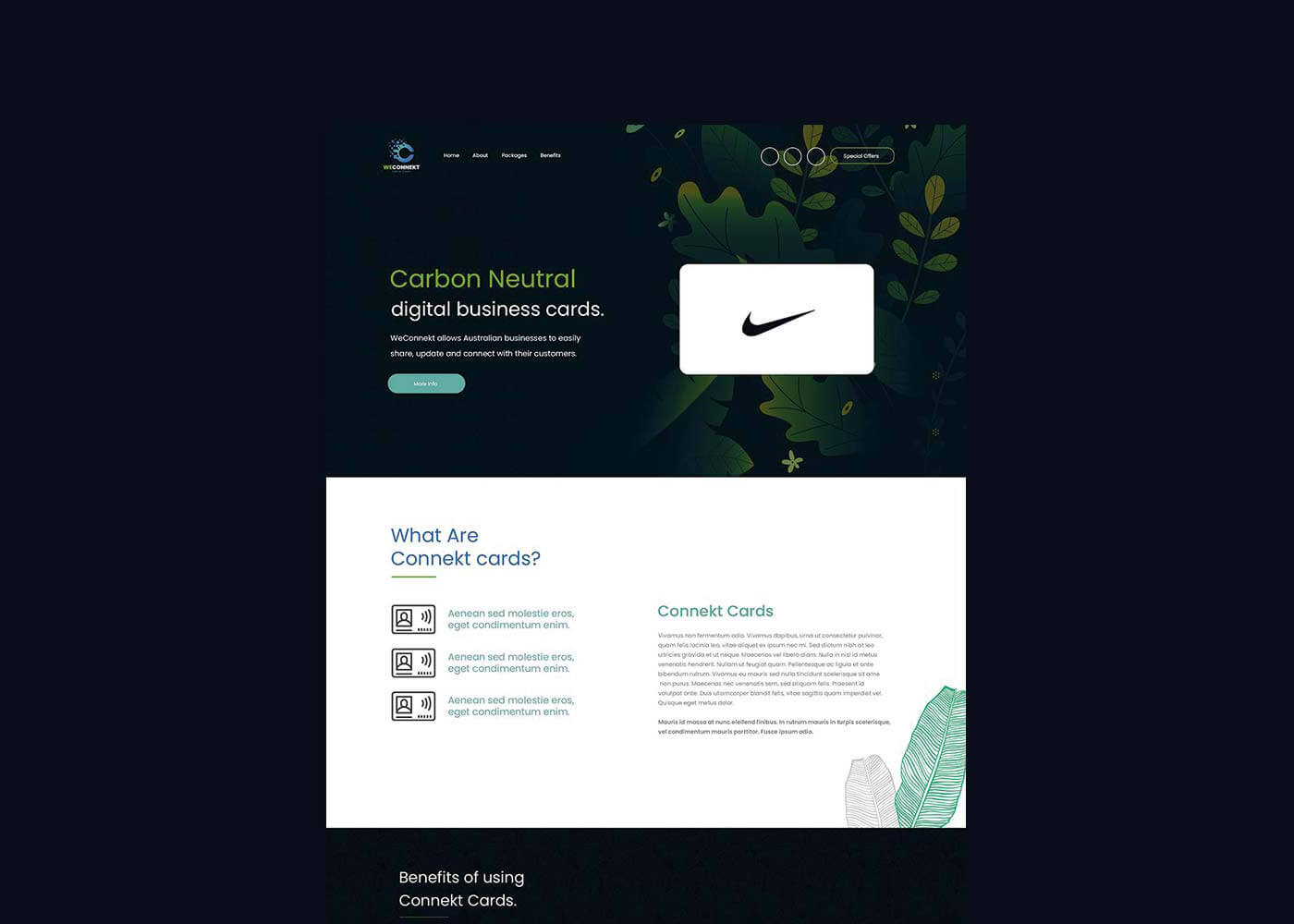 weconnekt website concept mockup
