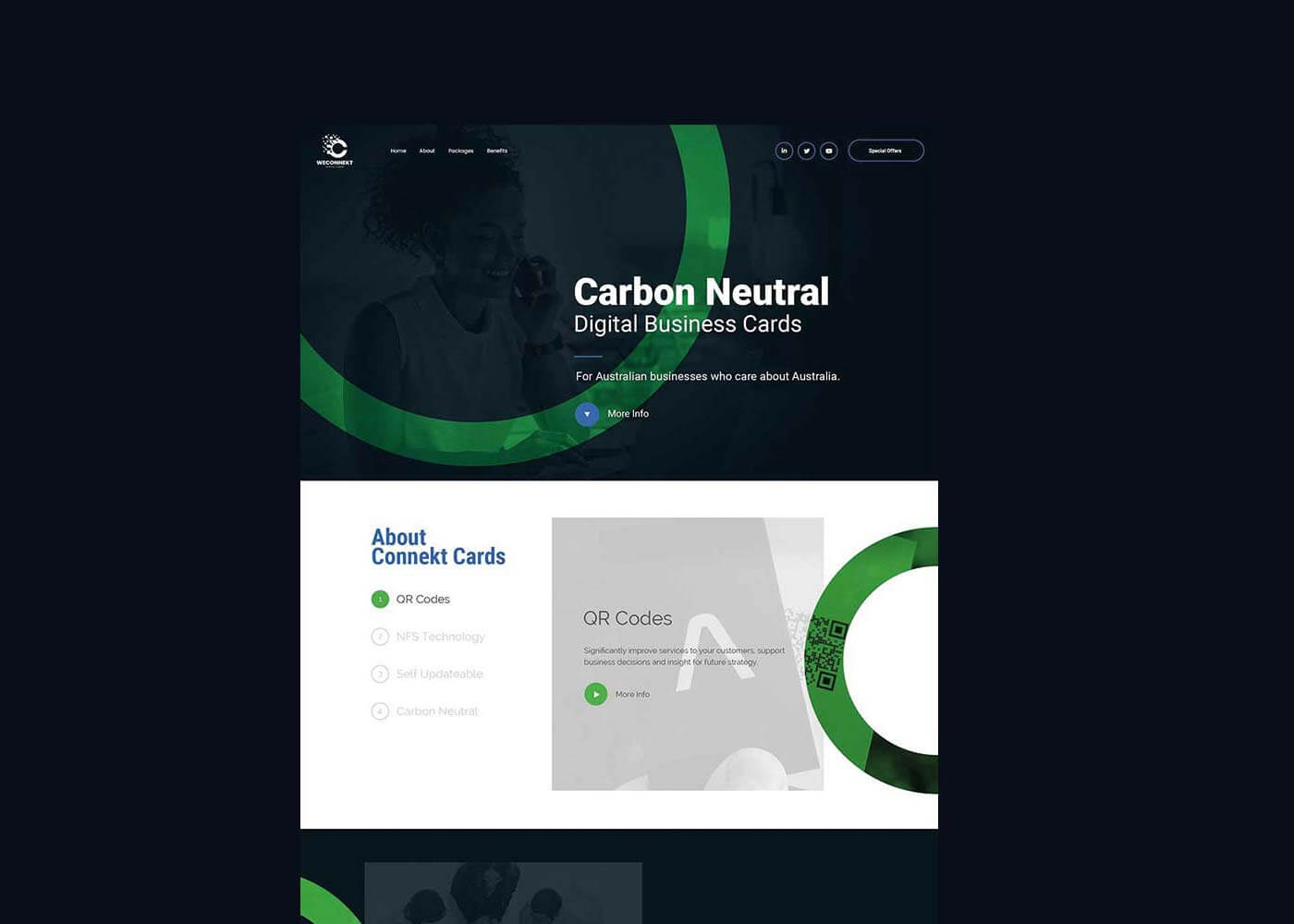 weconnekt website concept mockup